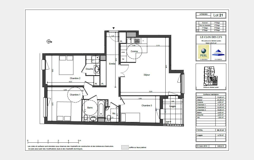 Annonces ANTONY : Appartement | VIROFLAY (78220) | 90 m2 | 432 000 € 